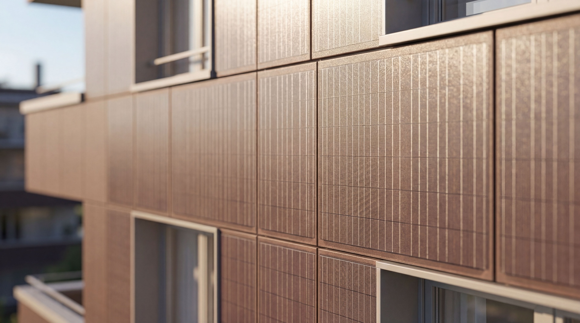 Solarmodule an der Fassade